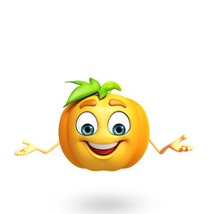 Cartoon character of pumpkin