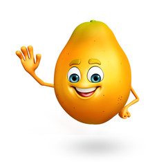 Cartoon character of papaya