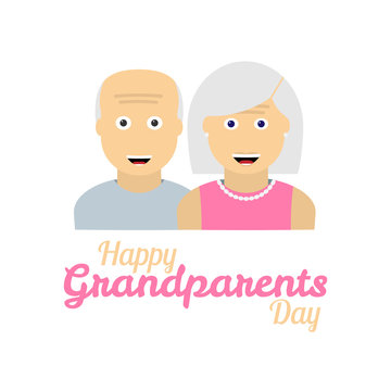 Grandparents day background with grandparents icons
