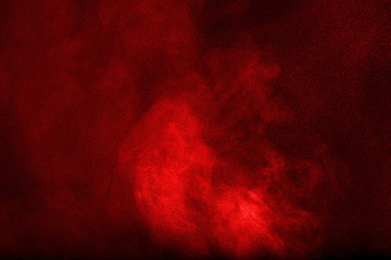 Abstract  red powder cloud