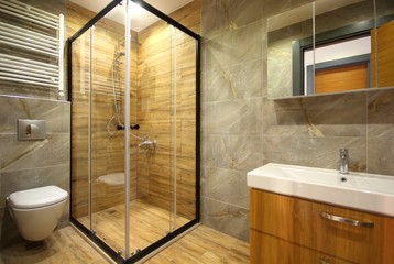 Shower Cabin at the Bathroom
