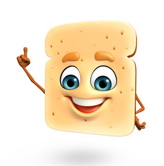 Cartoon character of bread