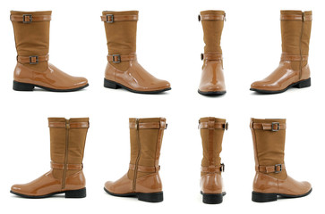 Stiefel mit Lackoptik