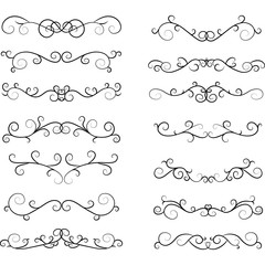 Obraz premium Hand Draw Calligraphic Elements