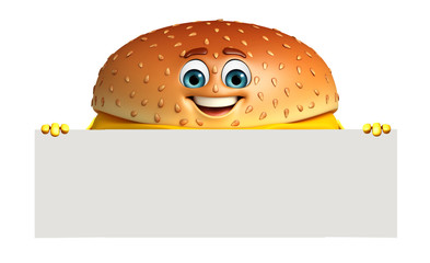 Cartoon character of  burger