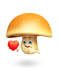 Cartoon character of mushroom