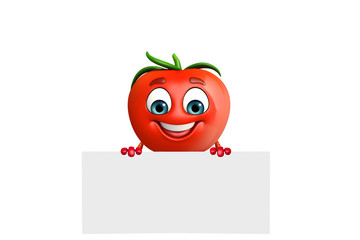 Cartoon character of tomato fruit