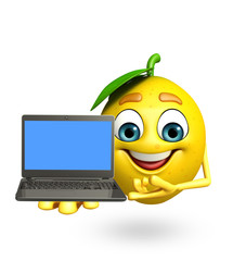 Cartoon character of lemon