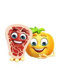 Cartoon character of pumpkin