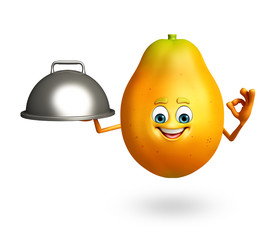 Cartoon character of papaya