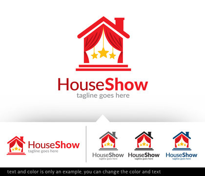 House Show Logo Template Design Vector
