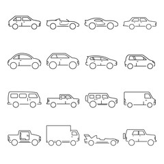 Outline car collection icon - 89984297