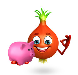 Obraz premium Cartoon character of onion