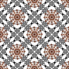 Pattern with ethnic simmetric ornaments
