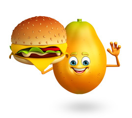 Cartoon character of papaya