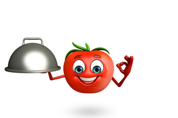 Cartoon character of tomato fruit