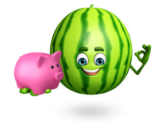 Cartoon character of watermelon