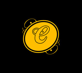 Obraz premium Luxurious Letters Logo C