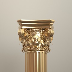 Gold Corinthian Column