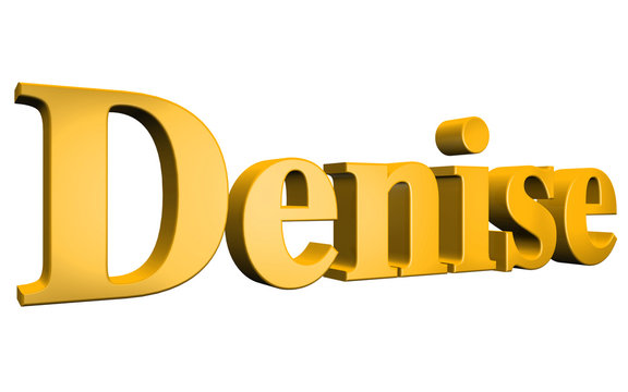 3D Denise text on white background