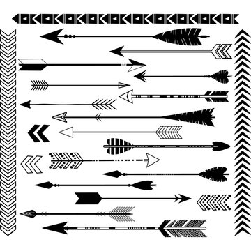 Black Arrow Clip Art Set