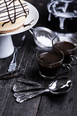 Homemade New York vanilla cheesecake