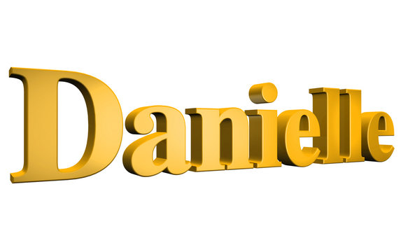 3D Danielle text on white background