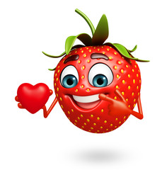 Cartoon character of strawberry