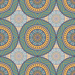 Ethnic floral seamless pattern