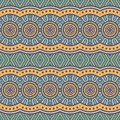 Ethnic floral seamless pattern