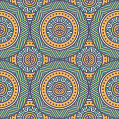 Ethnic floral seamless pattern