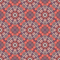 Ethnic floral seamless pattern