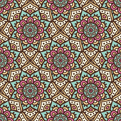 Ethnic floral seamless pattern