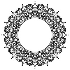 
Mehndi, Indian Henna tattoo pattern or background
