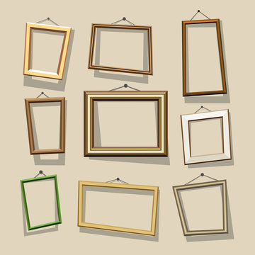 Vector cartoon frames set