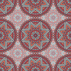 Ethnic floral seamless pattern