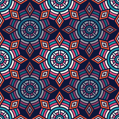 Ethnic floral seamless pattern