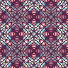 Ethnic floral seamless pattern