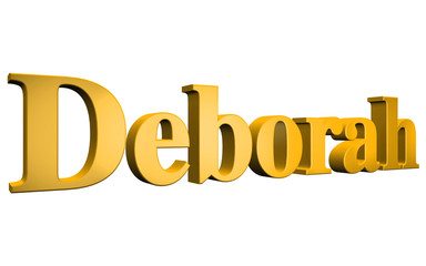 3D Deborah text on white background