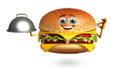 Cartoon character of  burger