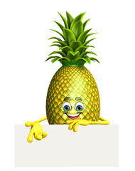 Cartoon character of pineapple