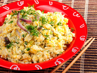 Rice with turmeric