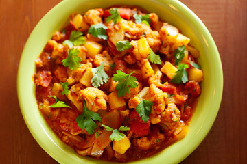 Gobi Aloo Indian curry dish