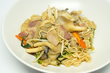 Closeup noodles homemade
