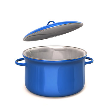 Blue cooking pot