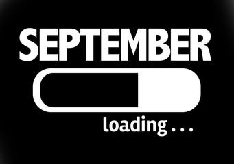 Progress Bar Loading with the text: September