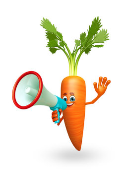 Cartoon character of  carrot