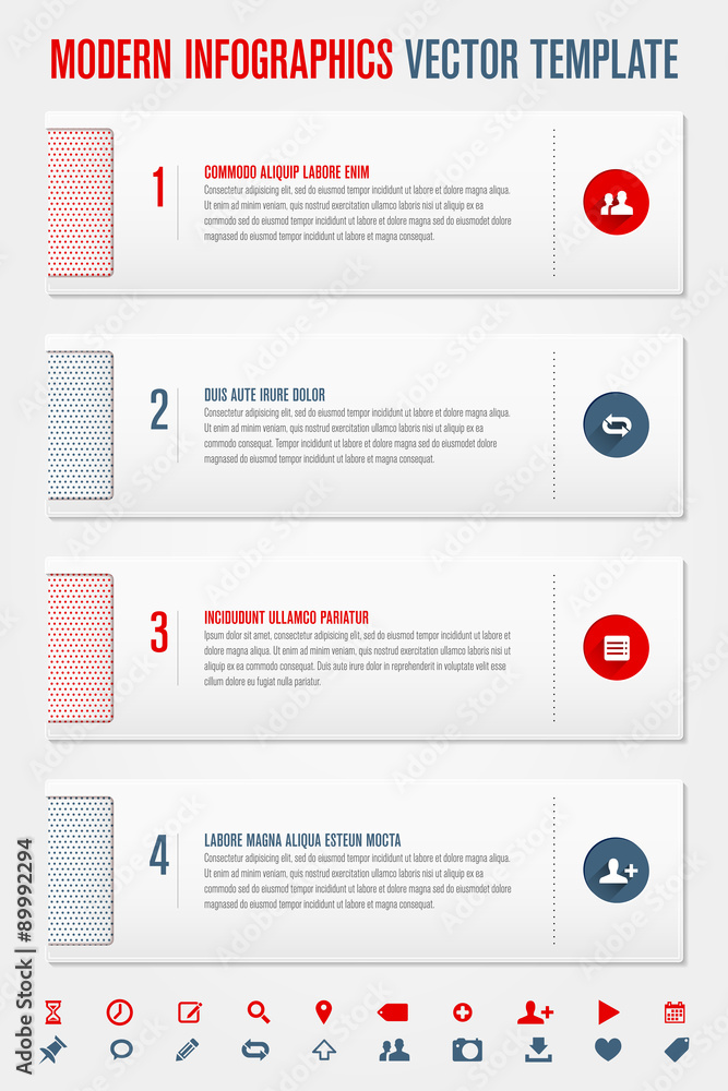 Poster modern design template - frames for info graphics