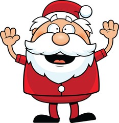 Cartoon Santa Claus Happy
