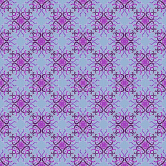 Beautiful vector Print Seamless Pattern. Mandala Flowers with blue background.